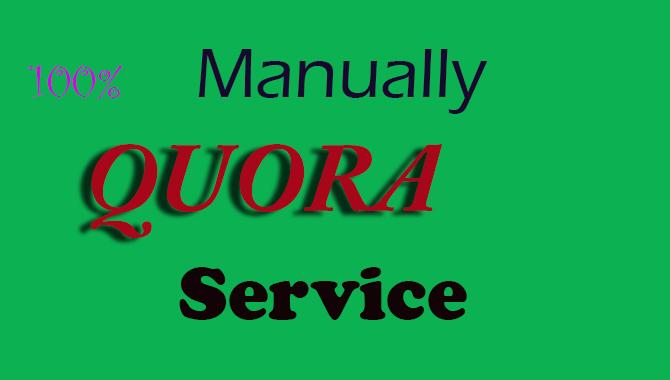 i will provide best 5 QUORA answers and promote your ...