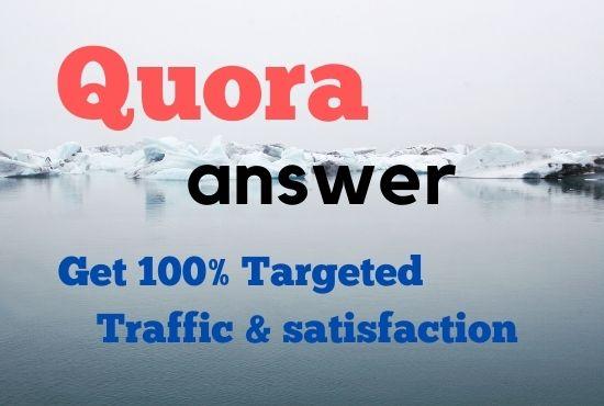 Offer High quality traffic with 15 quora answers