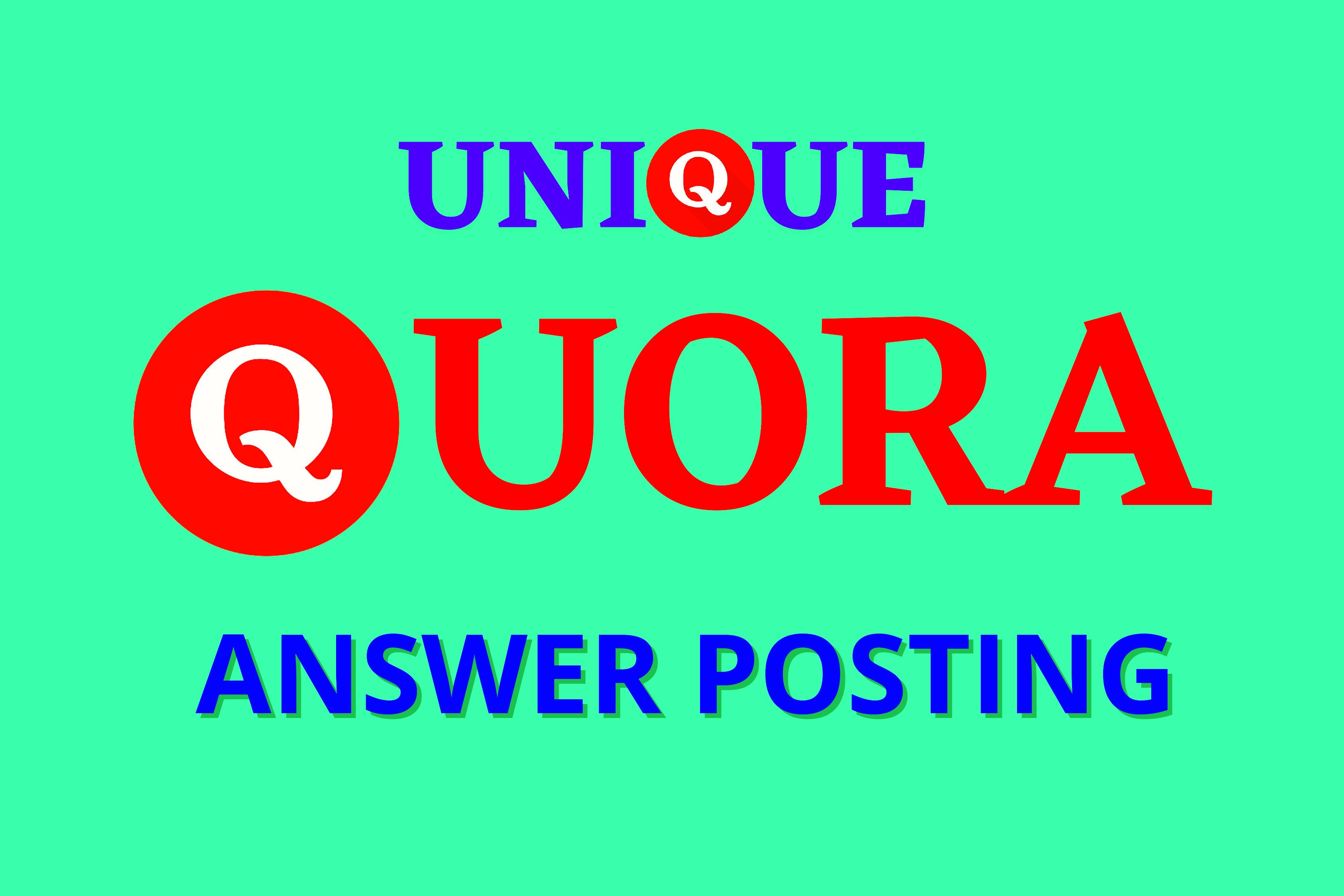Guaranteed Promote your website 10 high quality Quora...