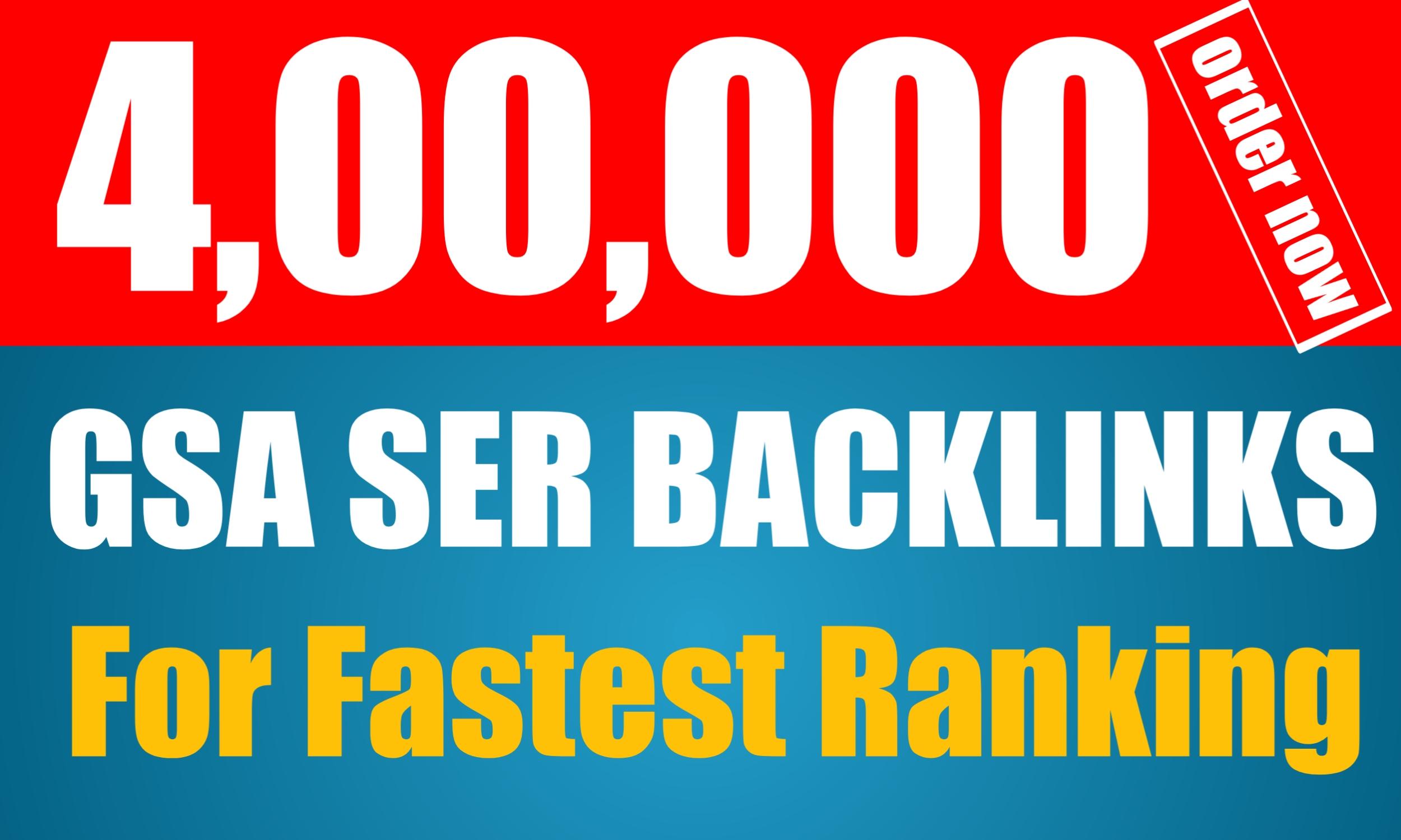 400k Super Quality GSA SER Backlinks For Your Website