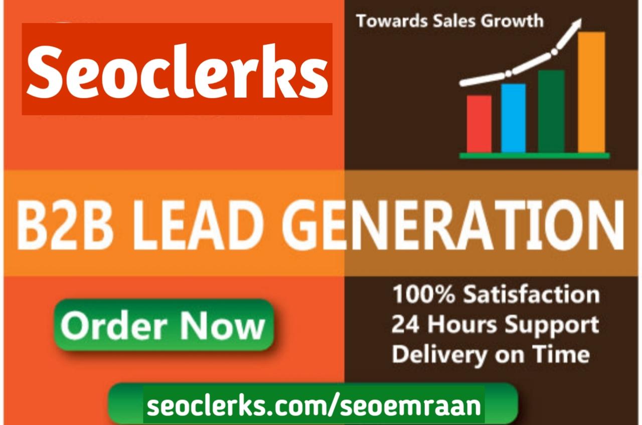 I will find 50 b2b lead generation for your targeted ...