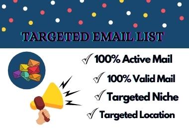 I will provide you targeted millions of email list fo...