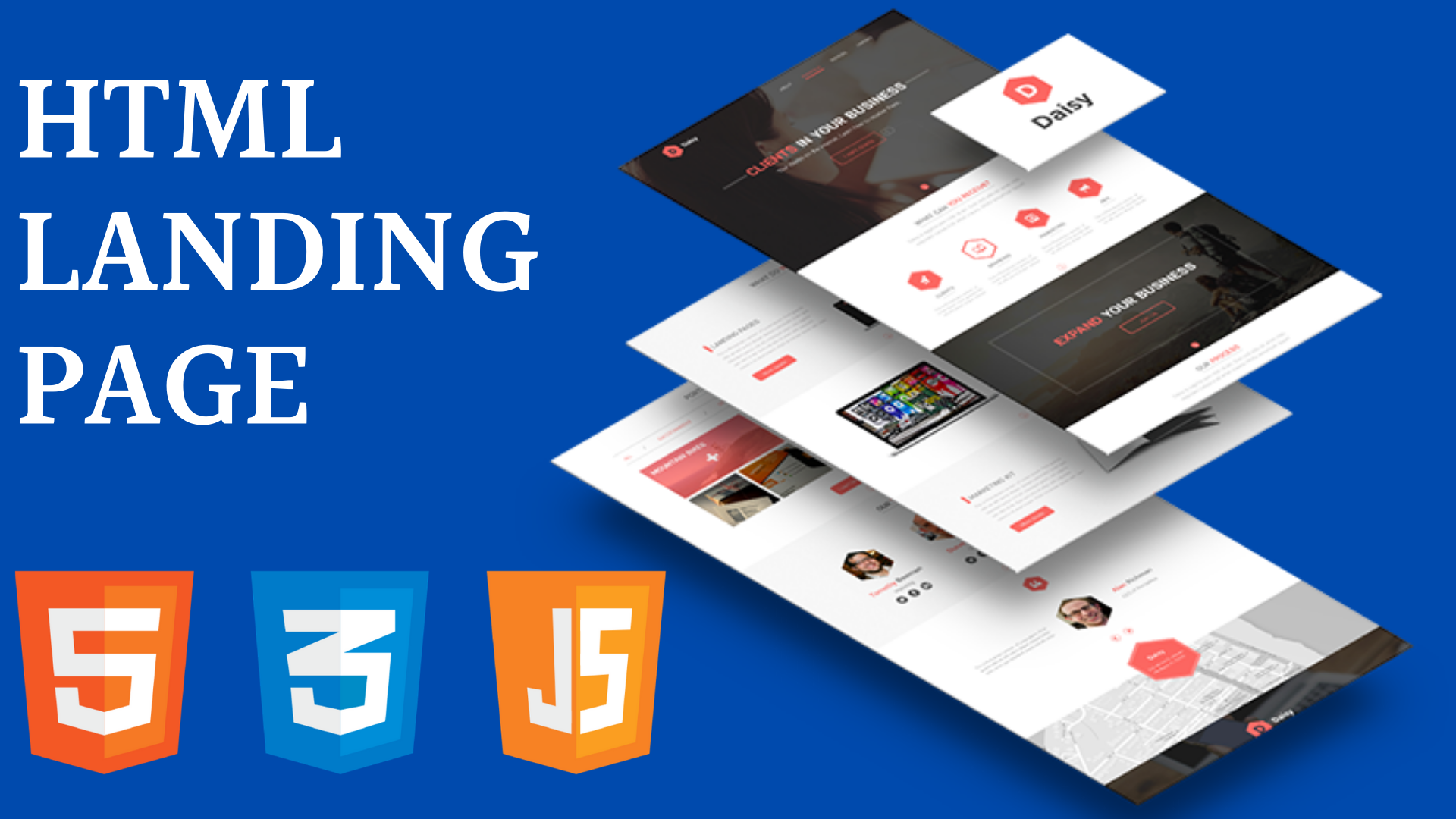 I will build a html landing page