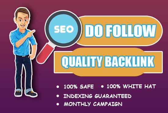 I will build a high quality monthly SEO do follow bac...