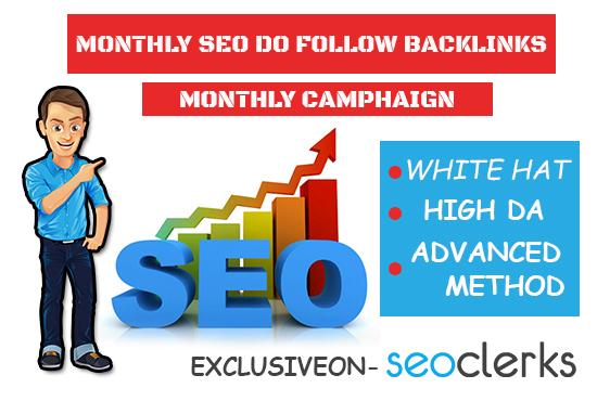 I will build a high quality monthly SEO do follow per...
