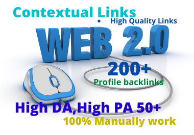 I will create 100 high DA super authority web 2.0 bac...