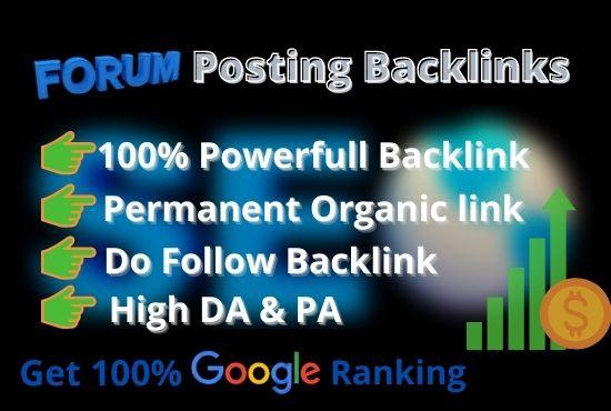 I will provide high quality forum posting backlink