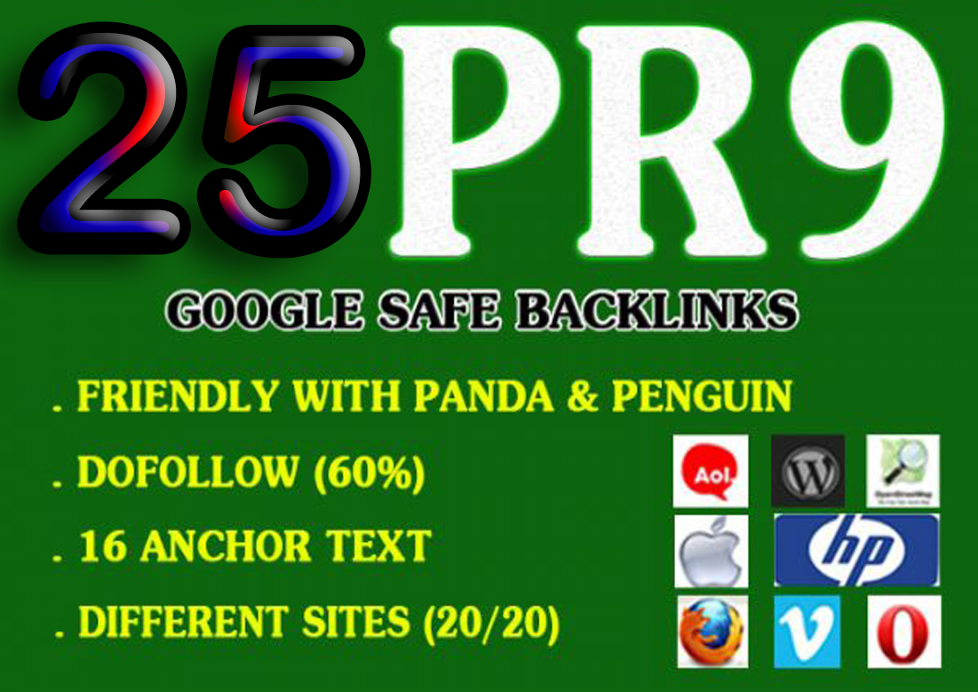 Skyrocket your SEO with 25 pr9 High DA 80+ Google saf...