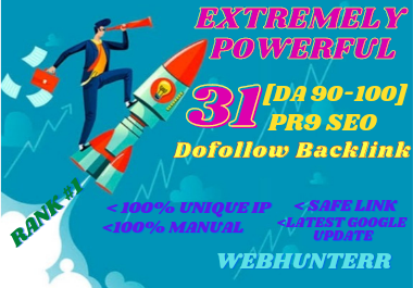 I will make 31 xtremely powerful seo dofollow backlin...