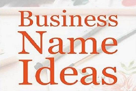 I will create 10 original and simple business name id...