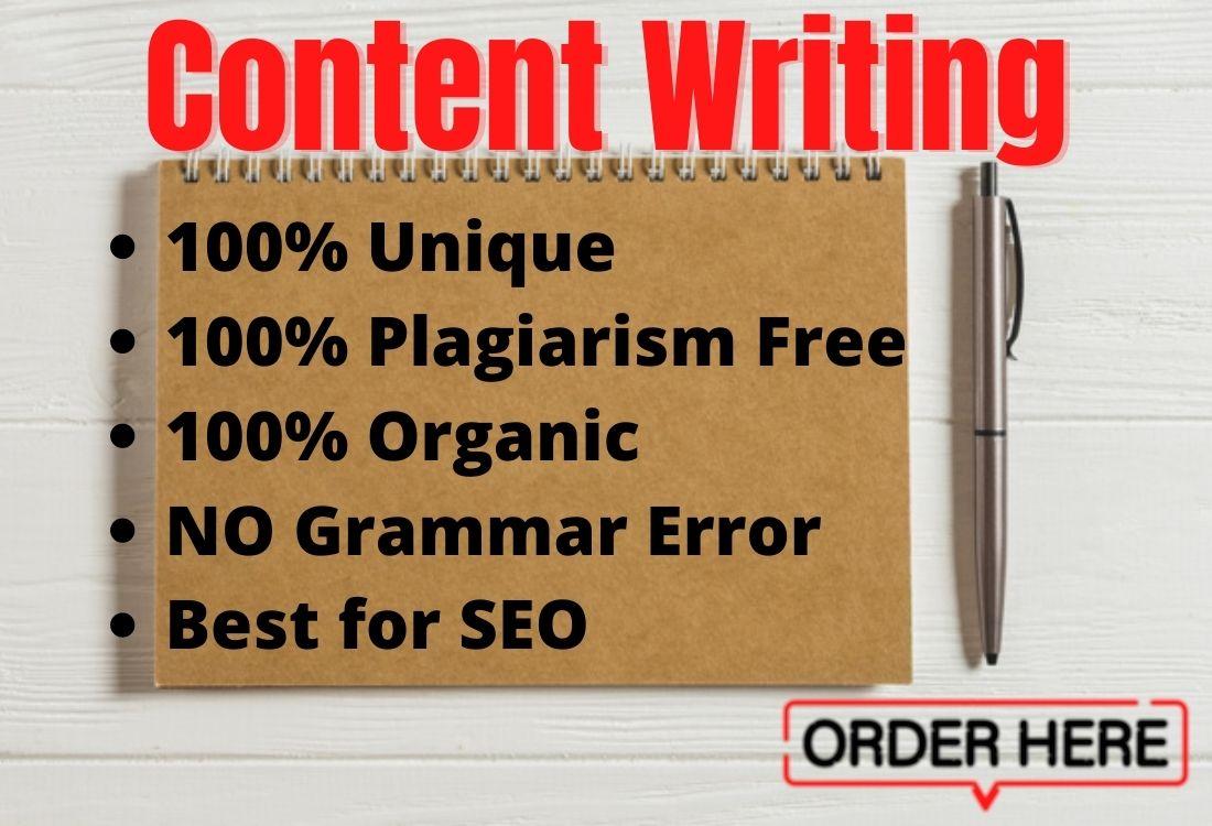 I will write 1000 words manually creative content and...