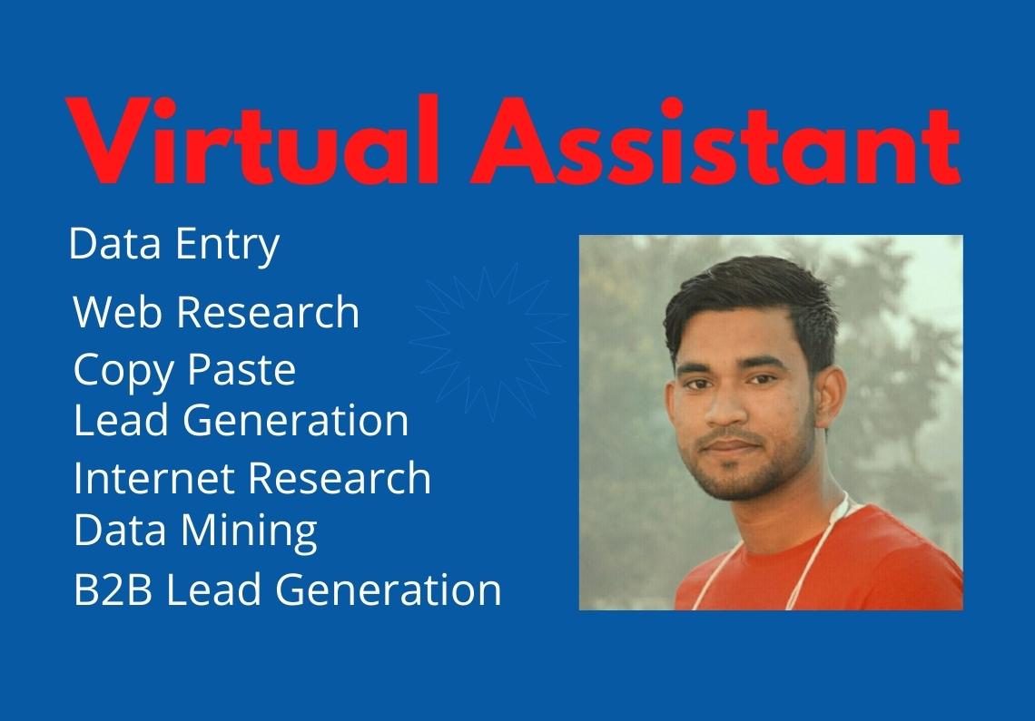 I will be your Virtual Assistant for any kind of work...