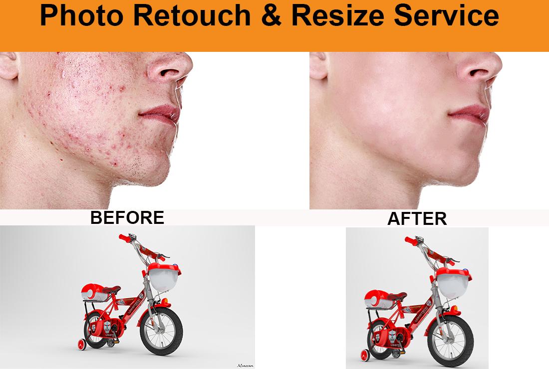 I will Retouch & Resize 4 Image