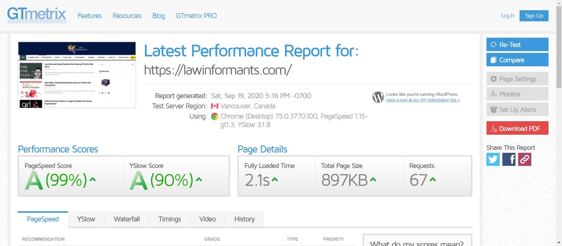 GTmetrix SCORE UPTO 99 FOR YOUR WODPRESS WEBSITE 99 G...