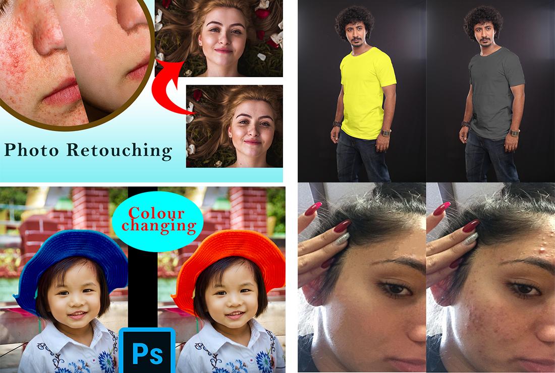 I will photo retouch, colour changeing, and photosh...