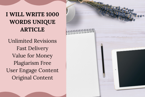 I will write unique innovative and appealing content ...