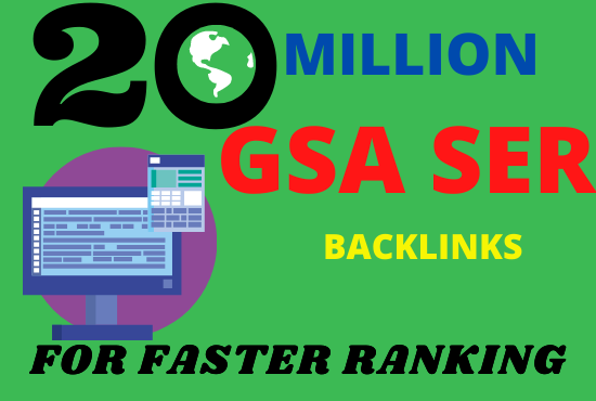 I will create 20 MILLION backlinks SEO service for go...