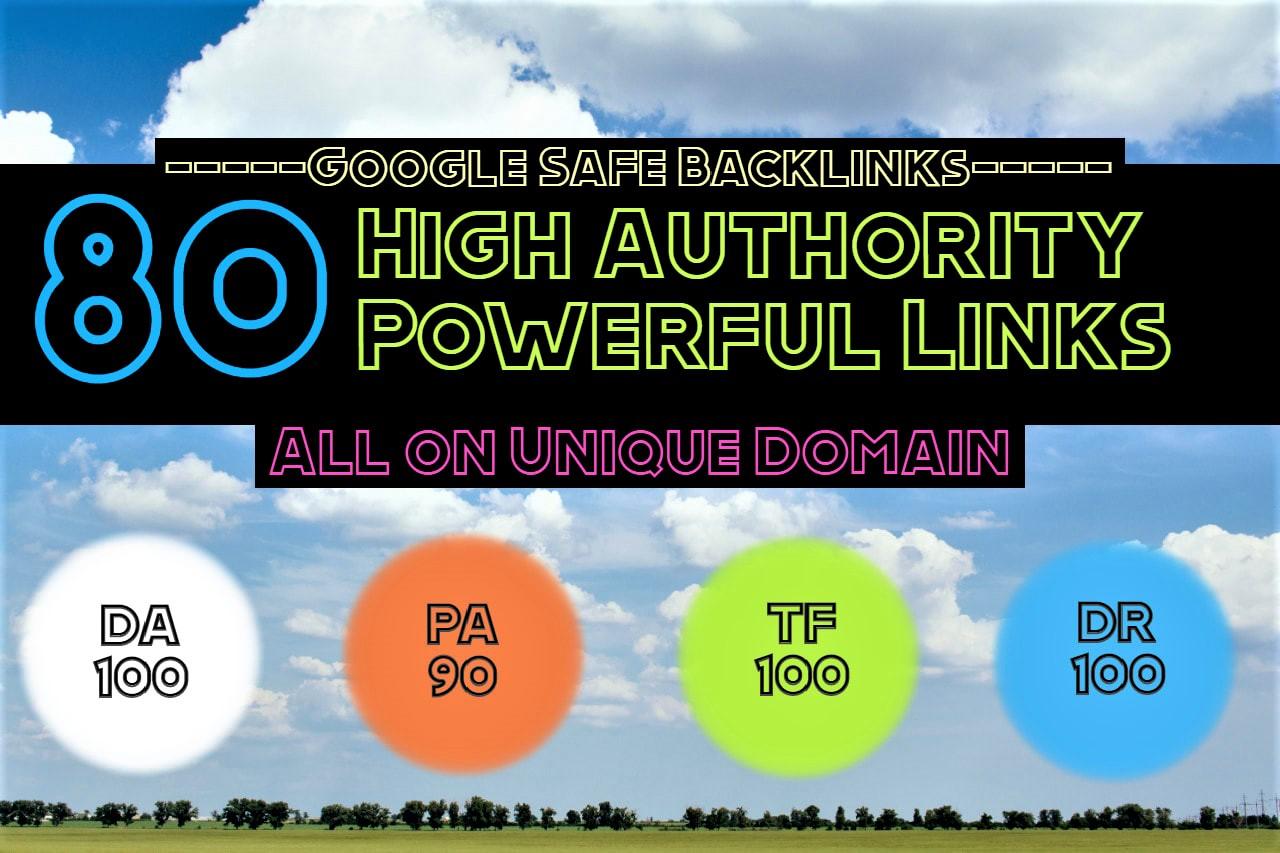 I will make 80 unique high and dofollow backlinks for...