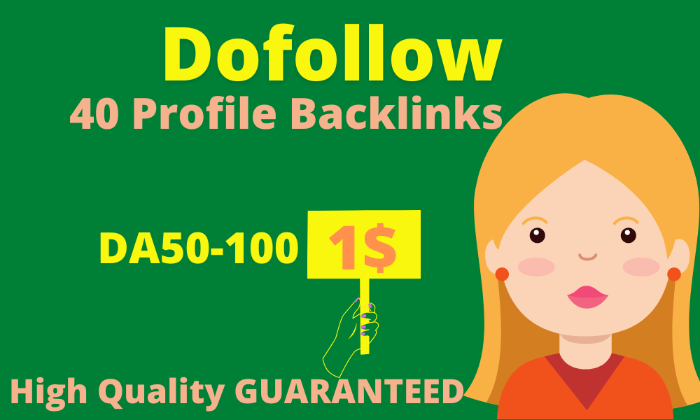 I will create manually 40 High DA 80+ Profile Backlin...