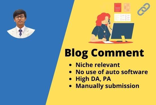 I will do 50 niche relevant blog comments SEO backlin...