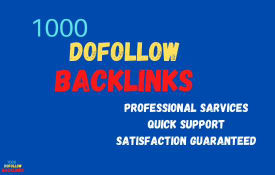 I will build 1000 dofollow SEO backlinks for the fast...