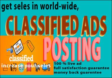 Get the world know you, Classified ads posting
