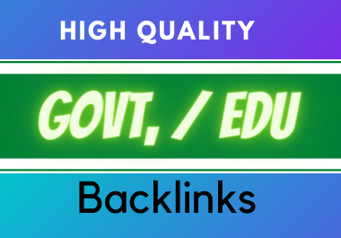 Provide 20 High PR Govt./ Edu Backlinks for your site...