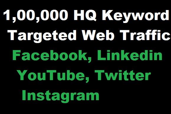 Bring Real 1, 00,000 Visitors for 1 month