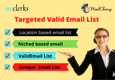 I will provide targeted bulk email list for your emai...
