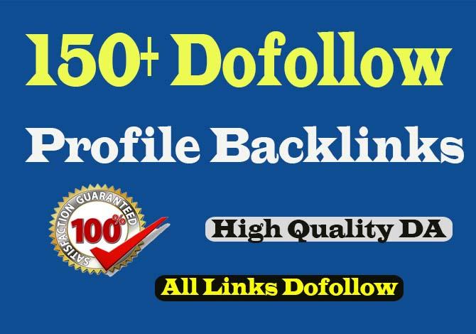 manually create 150 high quality dofollow profile bac...