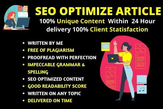 I will write an amazing SEO article, website content...