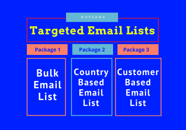 Collect Bulk/Country Based email list for email campa...