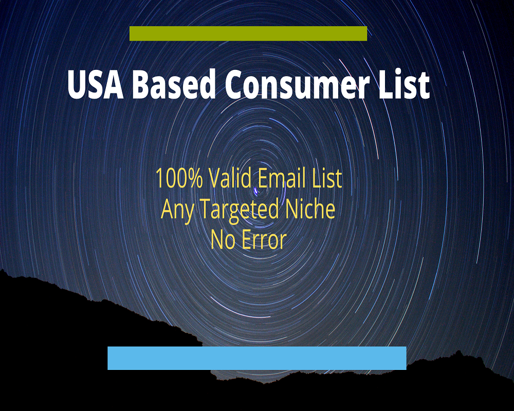 I will provide you with 1K to 5K USA based consumer e...