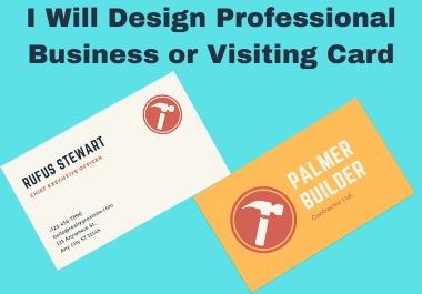 I Will Design Unique Professional Business or Visitin...