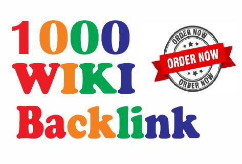 manually 1000 Wiki Backlinks Mix Profiles & Artic...
