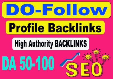 I will build 25 High DA 80+ Profile Backlinks