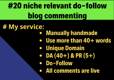 Make high DA-PA 20 manually niche relevant do-follow ...