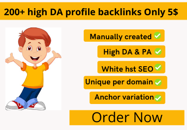 Manually I Will Create 200+ High Domain Authority Pro...