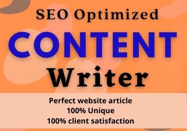 I will be your SEO website content writer, Article, ...