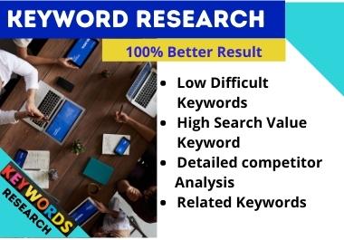I will do the Best SEO keyword research and competito...