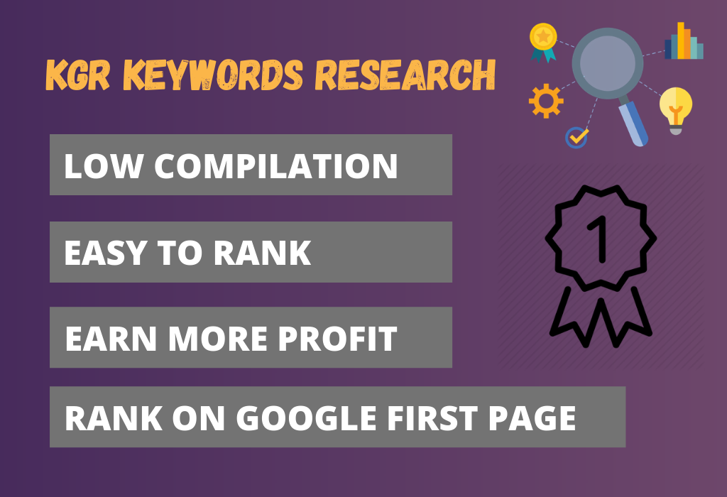 I will find KGR keywords for your website to rank on ...