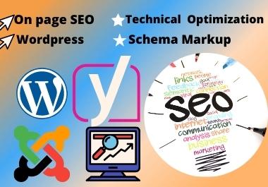 I will do technical and on page SEO optimization of w...