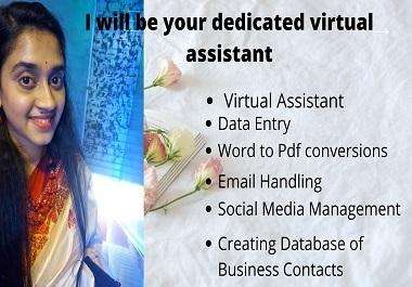 I will be your dedicated virtual assistant for any ki...