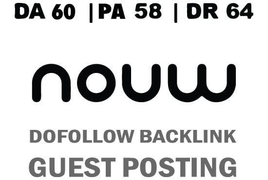 write and publish guest post on nouw da 60 blog