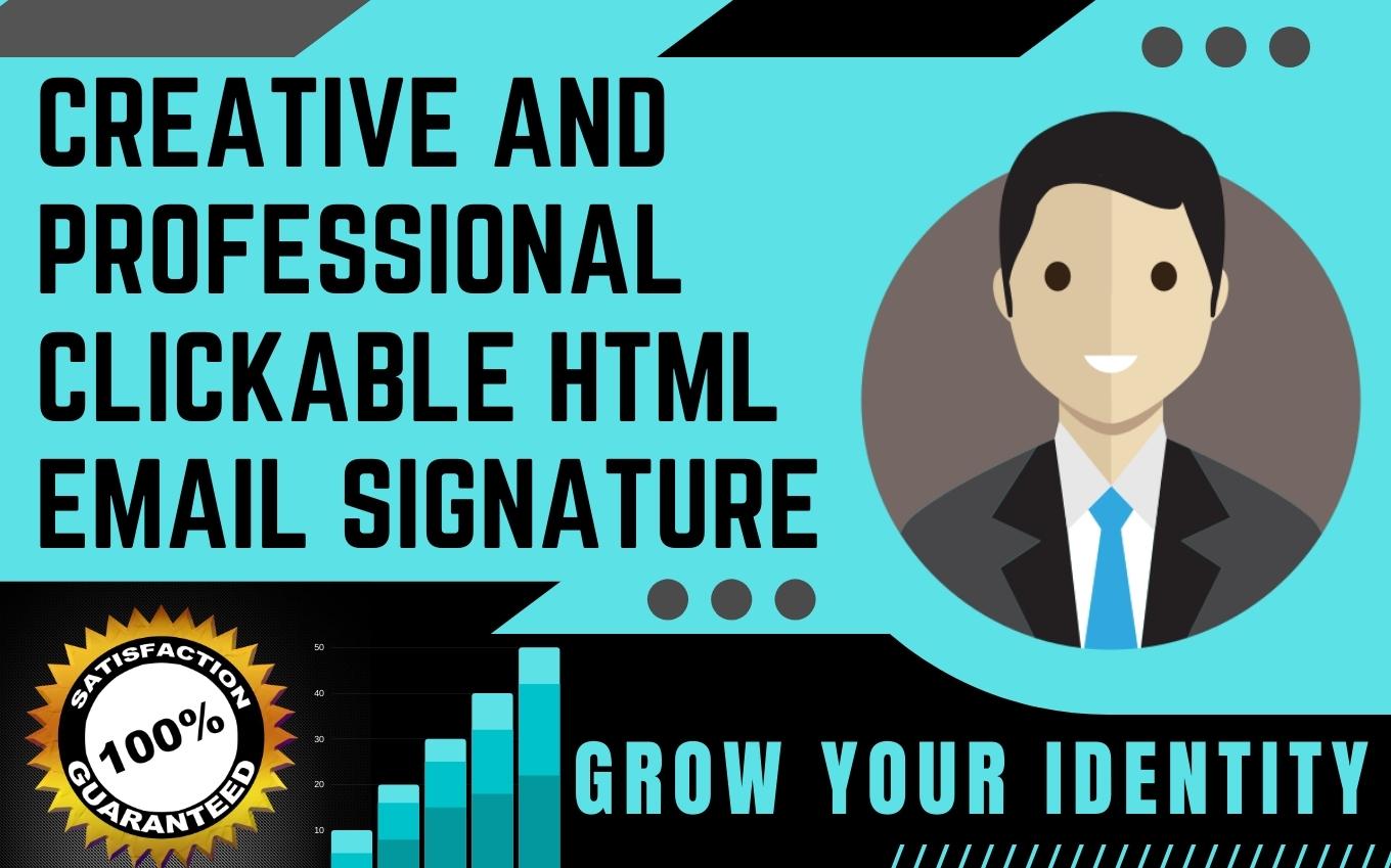 I will create a professional HTML email signature