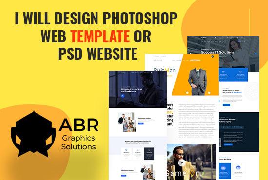 I will design any photoshop web templete or psd websi...