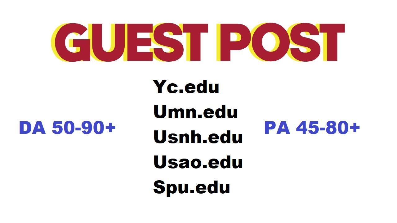 Guest Post On 5X. Edu Sites DA60-90+ Dof0llow Backlin...