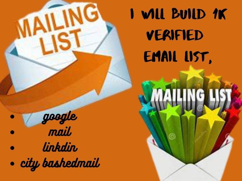 I will collect niche targeted email list for email ma...