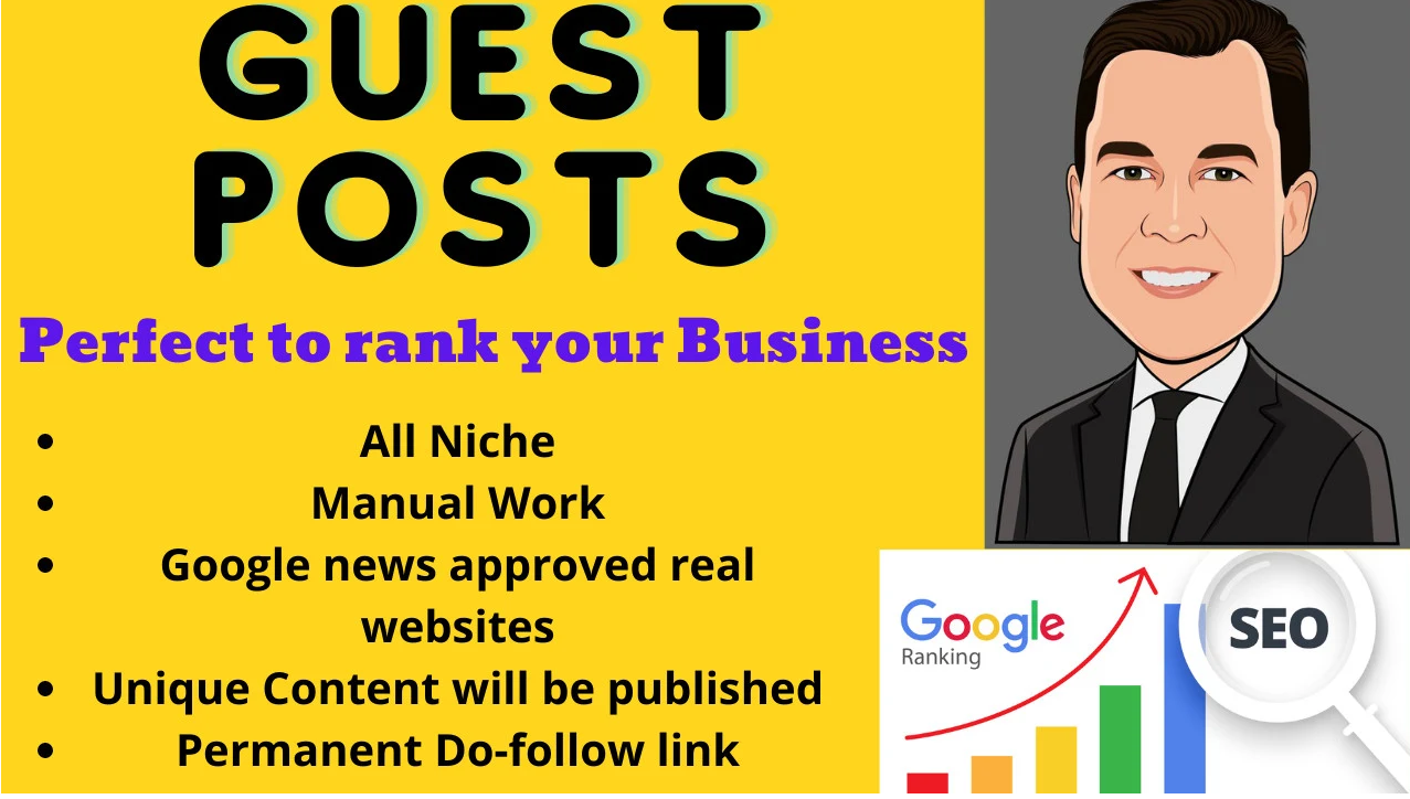 Do DA 60+ guest post on High DA website with Do-follo...