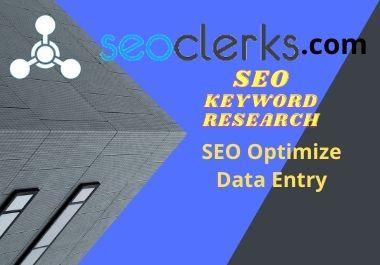 I will provide perfect one page SEO keyword research ...